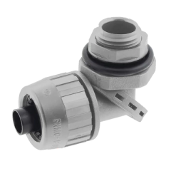 HUBBELL Conector Multi Posición de Nylon de 1/2" para Tubería Liquidtight Polytuff. MOD: HUB-PS0509-NGY