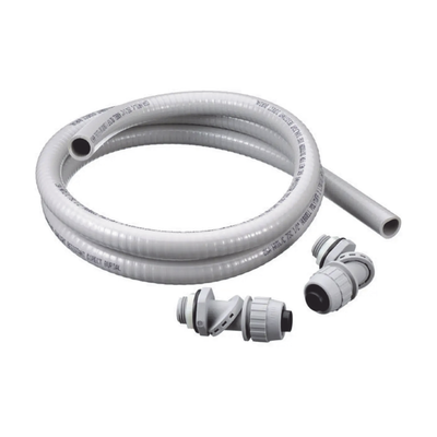 HUBBELL Kit de 6 pies de Tubería Liquidtight PolyTuff y 2 Conectores Rectos de 1/2". MOD: HUB-PS0-5GY-KIT