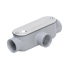 HUBBELL TAYMAC Caja Condulet tipo T de 1/2" (12.7 mm) / Con tapa y empaque. MOD: HUB-RLT-050 - buy online