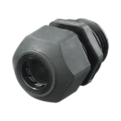 HUBBELL Conector de cable, estilo europeo para conductores de 0.18" a .31", para conduit 3/8", negro. MOD: HUB-SEC38BA