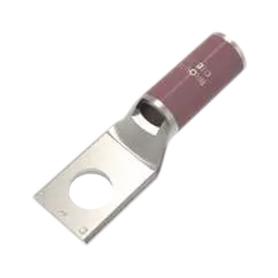 HUBBELL Zapata Terminal de Compresión BURNDY Cañón Corto para Tornillo de 1/4" y Calibre 2 AWG. MOD: HUB-YA2CL2-BOX