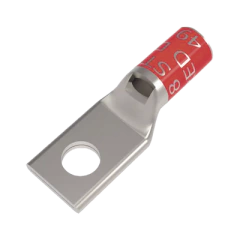 HUBBELL Zapata Terminal de Compresión BURNDY Cañón Corto para Tornillo de 5/16" y Calibre 8 AWG. MOD: HUB-YA8CL2BOX