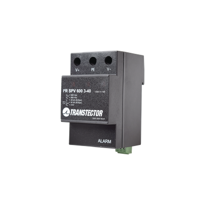 TRANSTECTOR Supresor de Sobretensiones A 600 VDC Tipo 2 En Montaje DIN Rail (1104-11-100) MOD: I2R-SPV600-3-40