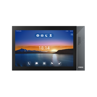 FANVIL Monitor IP/SIP para interior con Android, Wi-Fi, Bluetooth, Pantalla táctil de 10.1", audio de 2 vías, PoE, 8 interfaces de entrada de alarma. MOD: I57A