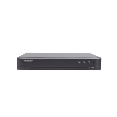 HIKVISION DVR 4 Canales TurboHD + 2 Canales IP / 5 Megapixel Lite - 3K Lite / Acusense (Evista falsas alarmas) / Audio por Coaxitron / 1 Bahía de Disco Duro / Salida de Video en Full HD IDS-7204HQHI-M1/S(C)