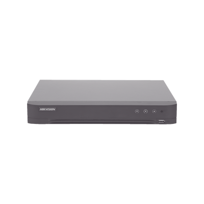 HIKVISION DVR 16 Canales TurboHD + 8 Canales IP/ 3K- 5 Megapixel/ Acusense (Reconocimiento de rostros)/ Audio por Coaxitron/ 1 Bahía de Disco Duro / 1 Canal de Audio IDS-7216HQHI-M1/FA(C)