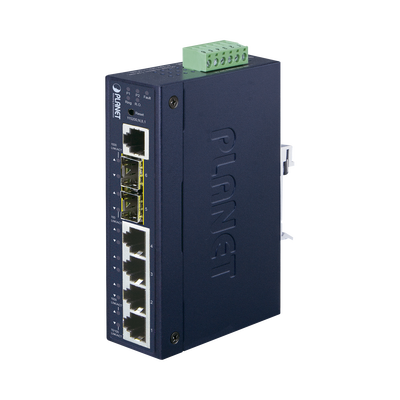 PLANET Switch Industrial Administrable Capa 2 con 4 Puertos 10/100/1000T y 2 puertos SFP 100/1000X MOD: IGS-5225-4T2S