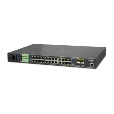 PLANET Switch Industrial Administrable 24 Puertos 1000Mbps con 4 Puertos SFP MOD: IGSW-24040T