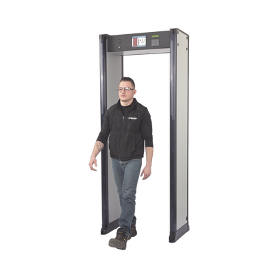 RANGER SECURITY DETECTORS Arco Detector de Metales de 33 Zonas con Anclaje para Fijarse al Piso. Incluye Sensor IR para evitar falsas Alarmas / Certificado por la Administración Federal de Aviación de EE. UU. (FAA) MOD: INTELL-233-ZIR