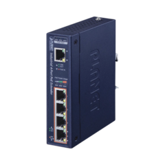 PLANET Extensor Industrial PoE, Entrada PoE 802.3 bt y 4 Puertos de Salida Gigabit 802.3 af/at IPOE-E174
