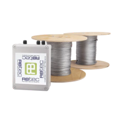 RBTEC Kit de Cable Sensor Perimetral para Cerca Ciclonicas IRONCLAD / 610 METROS DE PROTECCION / 2 ZONAS; 305 METROS POR ZONA / Sin Falsas Alarmas por Viento / TODO Incluido/ TARJETA LPU400/ Calibración por Software MOD: IROC-2Z-1000-V2