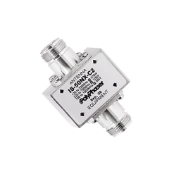 POLYPHASER Protector Coaxial RF de CD Para 125 - 1000 MHz Con Ceja lateral y Conectores N Hembra en Ambos Lados, 50 Ω MOD: IS-50NX-C2