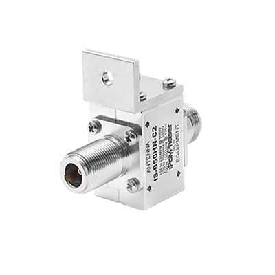POLYPHASER Protector RF Coaxial Para 125 a 1000 MHz Con Ceja Frontal Con Conectores N Hembra en Ambos Lados, 50 Ω MOD: IS-B50HN-C2