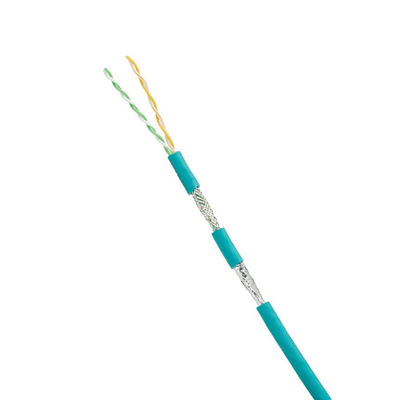 PANDUIT Bobina de Cable Blindado SF/UTP Categoría 5e de 2 Pares, Uso Industrial con Resistencia al Aceite y Rayos UV, Multifilar 24/7 (Flexible), Color Azul Cerceta, Bobina de 305m MOD: ISFCH5C02ATL-XG