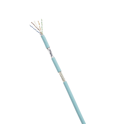 PANDUIT Bobina de Cable Blindado SF/UTP Categoría 6A, Uso Industrial con Resistencia al Aceite y Rayos UV, Multifilar 24/7 (Flexible), Color Azul Cerceta, Bobina de 305m MOD: ISFCH6X04ATL-UG