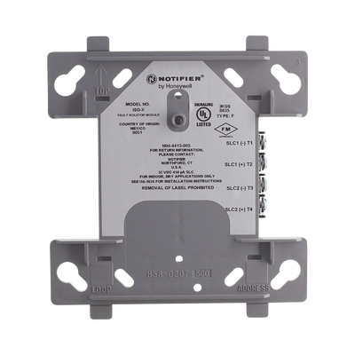 NOTIFIER Módulo Aislador de Lazo SLC / Tecnología FlashScan® de NOTIFIER ISO-X