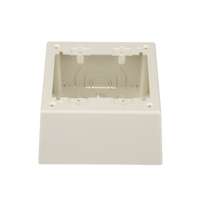 PANDUIT Caja de Pared Superficial Doble, con Divisor Opcional, uso Universal con Placas de Pared, Color Blanco Mate MOD: JBP2DIW