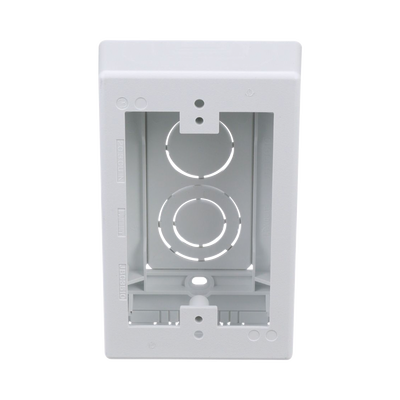 PANDUIT Caja de Pared Superficial, uso Universal con Placas de Pared, Con Cinta Adhesiva, Color Blanco MOD: JBX3510WH-A