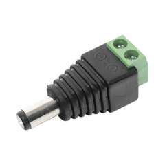 EPCOM POWERLINE Adaptador Macho Tipo Jack de 3.5 mm Polarizado de 12 Vcc / Terminales Tipo Tornillo / Polarizado (+/-) / Ideal para Cámaras de Video Vigilancia. MOD: JR-52