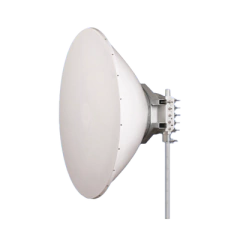 JIROUS Antena direccional Alto Rendimiento / Parábola profunda para mayor aislamiento al ruido /6 ft / 4.9 a 6.1 GHz / / Ganancia de 38 dBi / Soporte de acero inoxidable / Polaridad en 90 ° y 45 ° / Incluye montaje. JRC38DDMIMO
