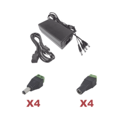 EPCOM POWERLINE Kit con fuente EPCOM POWER LINE con salida de 12 Vcc a 5 Amper con 4 salidas / Incluye conectores JR52 y JR53 MOD: K2PLK12DC4CH