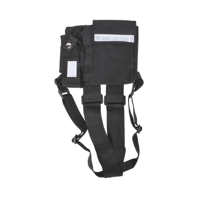 SYSCOM Pechera Universal sin logo con soporte para radio y bolígrafo más bolsa con cinta adherente para su seguridad. MOD: KCPP-SLG