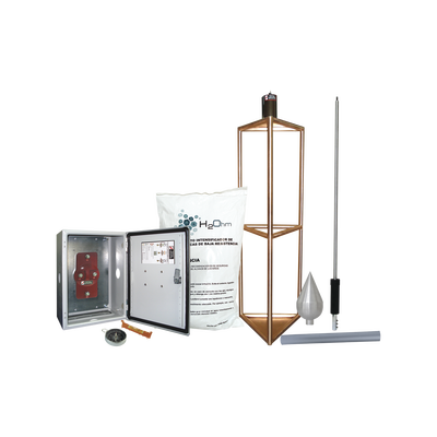 TOTAL GROUND Kit de Pararrayo con Punta con Diámetro de Protección de 300 metros. MOD: KDA-05