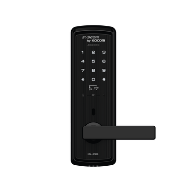 KOCOM Cerradura Inteligente con apertura a través de app / Código para visitantes/soporta hasta 50 Tarjetas (no incluidas)/ Contraseñas MOD: KDL-3750