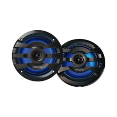JVC KENWOOD Par de altavoces fabricados en grado marinos en rejilla color negro de 6.5" con iluminación led, potencia máxima de 260 W KFC1673MRBL - buy online