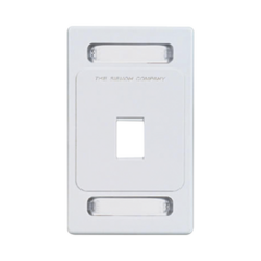 SIEMON Placa de pared Keystone de 1 salida, color blanco, para jacks Keystone Z-MAX y MAX MOD: KFP-S-01-02S