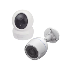 EZVIZ Kit de cámaras WiFi / Incluye 1 pieza C6N Para Uso en Interior y 1 pieza CS-C3TN Para Uso en Exterior / Detección de Movimiento / Notificaciones Instantáneas MOD: KIT-C6N/C3TN