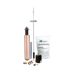 TOTAL GROUND Kit de Pararrayo para Torre o Poste tipo Dipolo Corona con Electrodo y Accesorios de instalación. MOD: KIT-DIPOLO-T