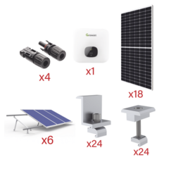GROWATT Kit de Inversor Tipo Cadena para Interconexión a la Red Eléctrica de CFE de 10 kW con Salida de 220 Vca. MOD: KITGT10K550