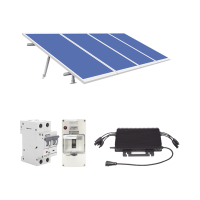 HOYMILES Kit Solar para Interconexión de 1.8KW de Potencia Pico 220Vca con Microinversor y 4 Módulos de 450 W (Incluye Montaje y Protecciones). MOD: KIT-HMS-2K450
