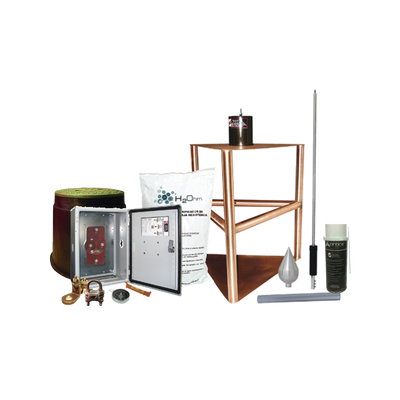 TOTAL GROUND Kit Pararrayo con Accesorios de Instalación en Torre para Protección de 200 m de Diámetro. MOD: KITMASTER03T