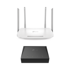 TP-LINK Kit de ONU Gigabit XZ000G3 con Router Router Inalámbrico ISP doble banda AC, Hasta 1167 Mbps, 4 antenas externas omnidireccional, Puertos Gigabit MOD: KITONU-EC220G5