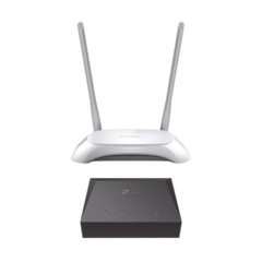 TP-LINK Kit de ONU Gigabit XZ000G3 con Router Inalámbrico WISP con Configuración de fábrica personalizable, 2.4 GHz, 300 Mbps, 4 Puertos LAN 10/100 Mbps, 1 Puerto WAN 10/100 Mbps, control de ancho de banda MOD: KITONU-TLWR850N