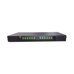 OPTEX Patch panel de 12 puertos de 1u, incluye pigtails, adapters plates y splice tray MOD: KITPATCH-FD500