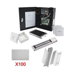 HIKVISION Kit de Control de Acceso con TARJETA para 1 Puerta con lector de Entrada y Salida / TODO INCLUIDO / Software IVMS4200 incluido KIT-TARJETA-01