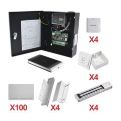 HIKVISION Kit de Control de Acceso con TARJETA para 4 Puertas / TODO INCLUIDO / Software IVMS4200 incluido MOD: KIT-TARJETA-04