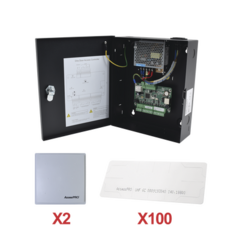 HIKVISION Kit para automatizar 2 ACCESOS VEHICULARES con STICKERS en Parabrisas de vehiculos / Incluye Panel, 2 lectores y 100 stickers / Software IVMS4200 incluido MOD: KIT-UHFSTICKER-02