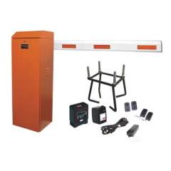 AccessPRO Kit COMPLETO Barrera Derecha XBF naranja / 3M / Incluye Sensor de masa, Transformador, Lazo, Ancla, Fotoceldas y 2 Controles Inalámbricos MOD: KIT-XBF-RN
