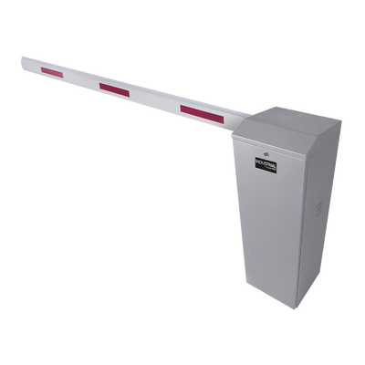 ACCESSPRO Kit de Barrera Vehícular Izquierda Color Gris y Brazo Ajustable de 3.6 a 5.5 m MOD: KIT-XBS-LB