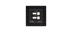 KRAMER WP-211T EU PANEL SET Conjunto de marco y placa frontal para wall plate. Color negro.