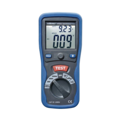 TOTAL GROUND Medidor de resistencia a tierra digital a 3 hilos CAT III / 1000 V. MOD: KRT-01-3PN
