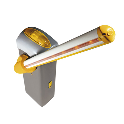 CAME Kit de barrera GARD 4 con mástil Italiano / Izquierda y derecha configurable en campo / Incluye Iluminación LED Rojo/Verde / Pluma de 3.75 m / Cúpula con iluminación LED / Resorte Rojo CAME MOD: KT-GARD4E-LED