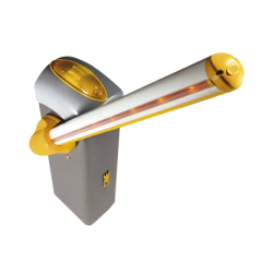 CAME Kit de barrera GARD 4 con mástil Italiano / Izquierda y derecha configurable en campo / Incluye Iluminación LED Rojo/Verde / Pluma de 3.75 m / Cúpula con iluminación LED / Resorte Rojo CAME MOD: KT-GARD4-LED