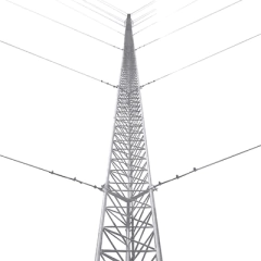 SYSCOM TOWERS Kit de Torre Arriostrada de Techo de 9 m con Tramo STZ30G Galvanizada por Inmersión en Caliente (No incluye retenida). MOD: KTZ-30G-009P
