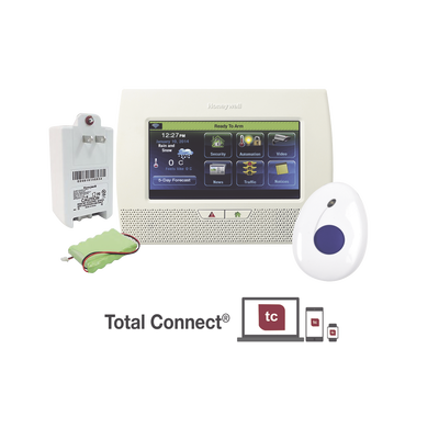 HONEYWELL HOME RESIDEO Panel de Alarma Inalámbrico con Pantalla Táctil, Botón de Pánico y Detección de Caídas Inalámbrico MOD: L7000-LAS-FALL