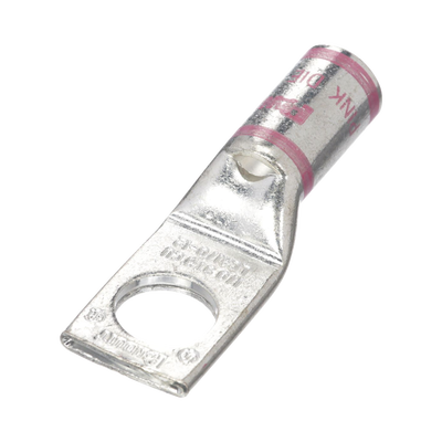 PANDUIT Terminal Conector Barril de 1 Orificio 1/2", con Talón para Mirilla, para cable 1/0 AWG. 10 Piezas LCA1/0-12-X